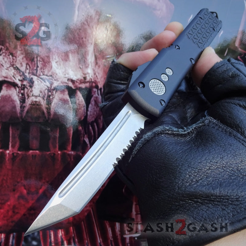 Phantom OTF Knife D2 Automatic Switchblade CNC Tanto Ser - Stonewash Knife-OTF - Tophatter Daily Deals