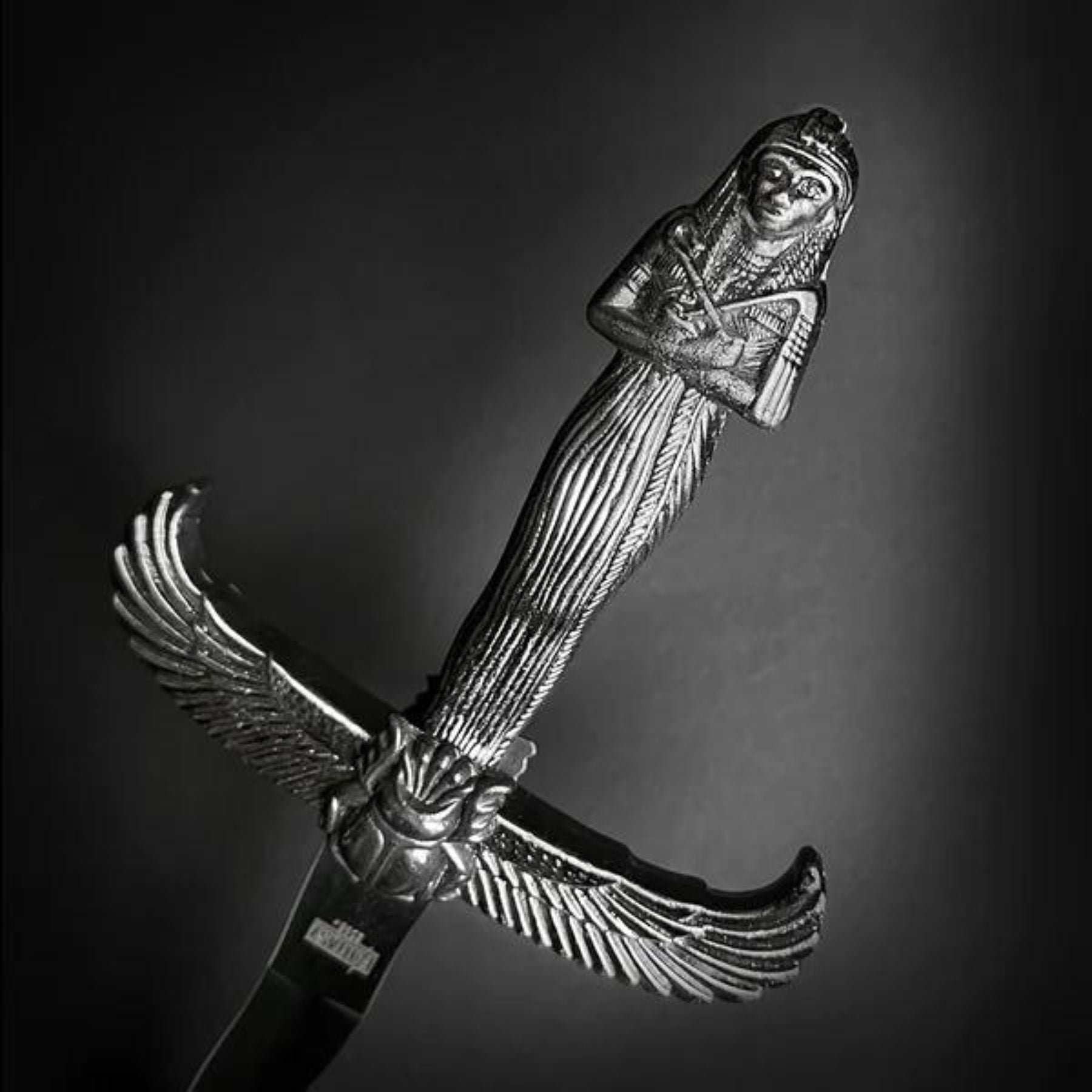 Pharaohs Wing Egyptian Inspired Kris Dagger with Hieroglyphic Scabbard Dagger - Tophatter Daily Deals
