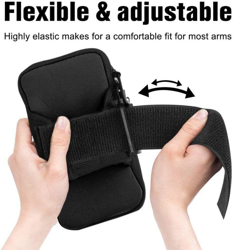 Running Armband for Phone - Sports Mobile Arm Phone Holder Bag Phone Carrier for Running Jogging Gym Exercise Pouch Exercise & Fitness - Tophatter Daily Deals