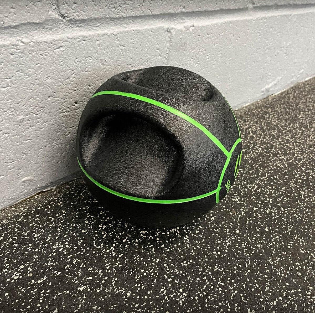 Weighted Balls With Handles - 3kg Double Grip Medicine Ball Exercise & Fitness - Tophatter Daily Deals