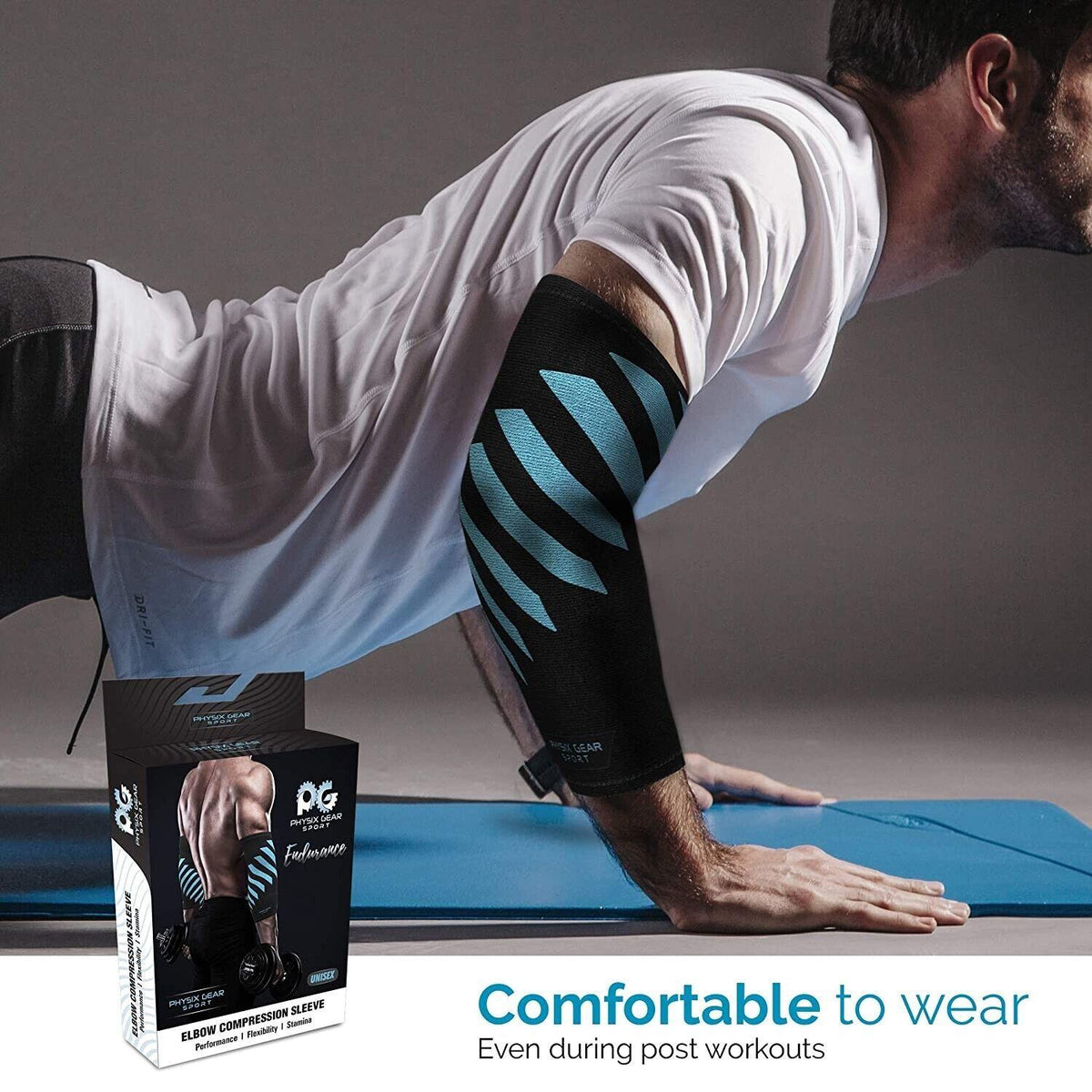 Elbow Compression Sleeve UK - Sport Elbow Support & Compression Sleeve Sports & Outdoor - Tophatter Daily Deals