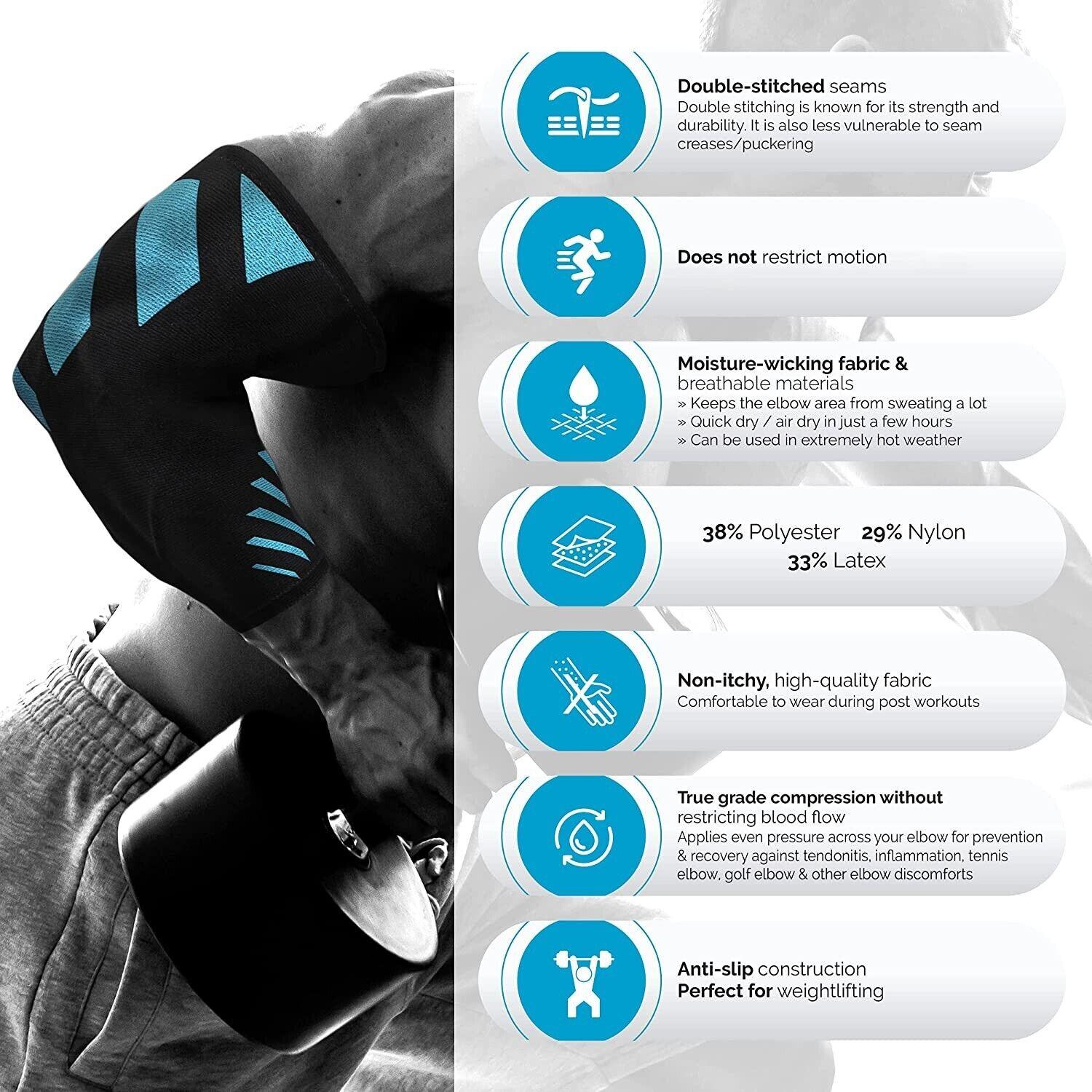 Elbow Compression Sleeve UK - Sport Elbow Support & Compression Sleeve Sports & Outdoor - Tophatter Daily Deals