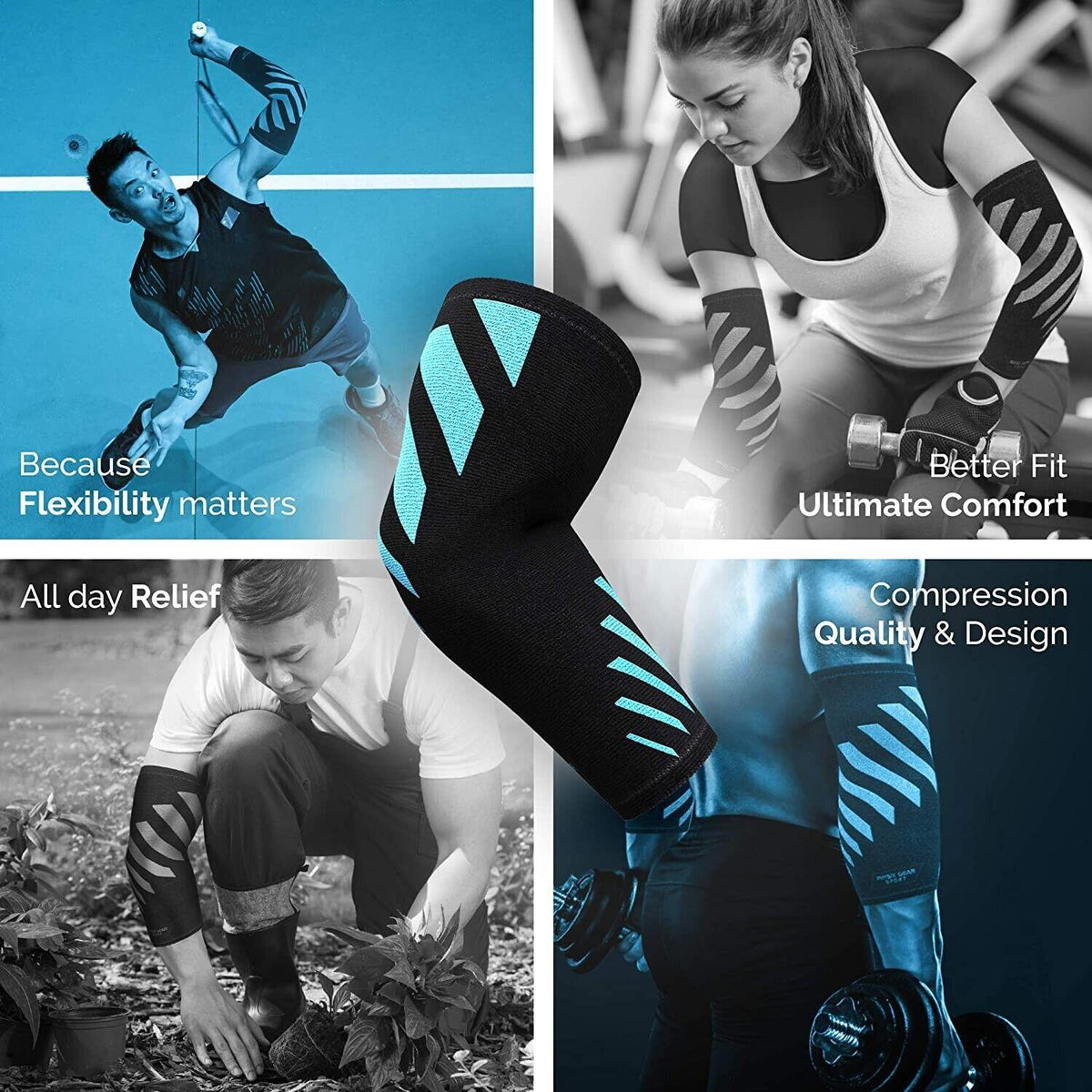 Elbow Compression Sleeve UK - Sport Elbow Support & Compression Sleeve Sports & Outdoor - Tophatter Daily Deals