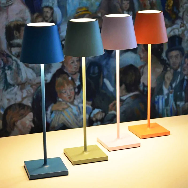Rechargeable LED Wireless Table Lamp IP65 Outdoor Indoor Red - Tophatter Daily Deals