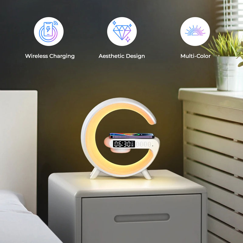 Wireless Charging Lamp RGB Ambient Light Stand 2025 - Tophatter Daily Deals