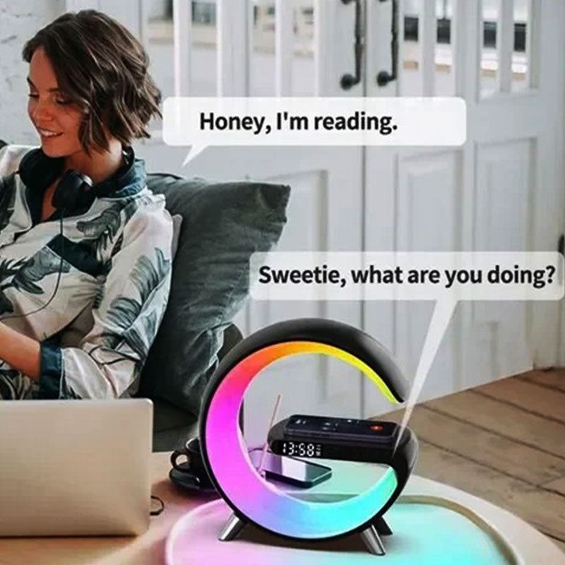 Wireless Charging Lamp RGB Ambient Light Stand 2025 - Tophatter Daily Deals