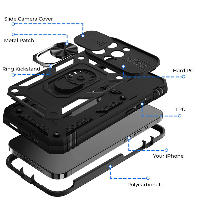Magnetic Phone Case Rugged Ring Kickstand Fall 2025 - Tophatter Daily Deals