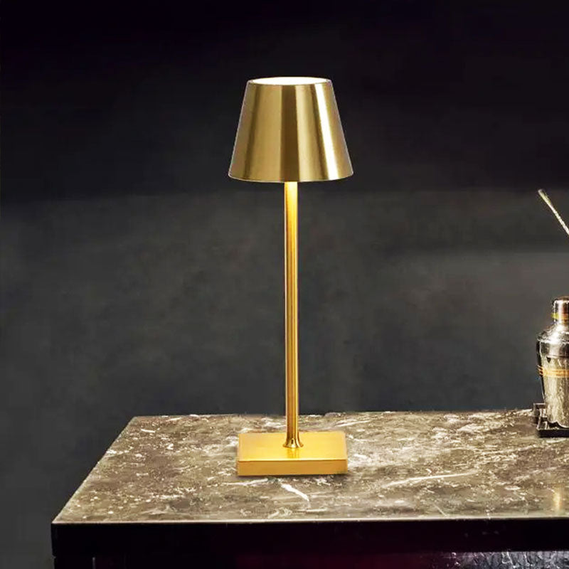 Rechargeable LED Wireless Table Lamp IP65 Outdoor Indoor Gold - Tophatter Daily Deals