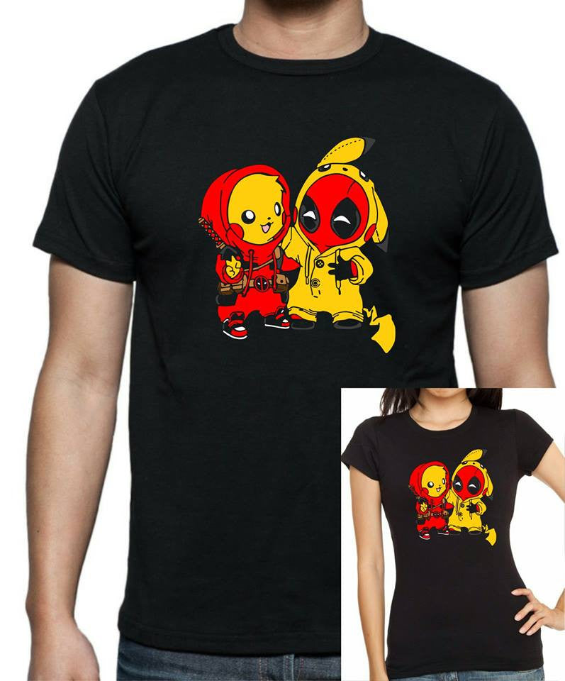 Pikachu & Deadpool T-Shirt - Tophatter Daily Deals