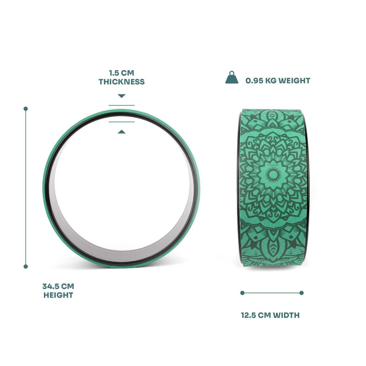 Yoga Wheels UK - Fitness Pilates Ring Stretch Roller Back Workout Home Gym Yoga & Pilates - Tophatter Daily Deals