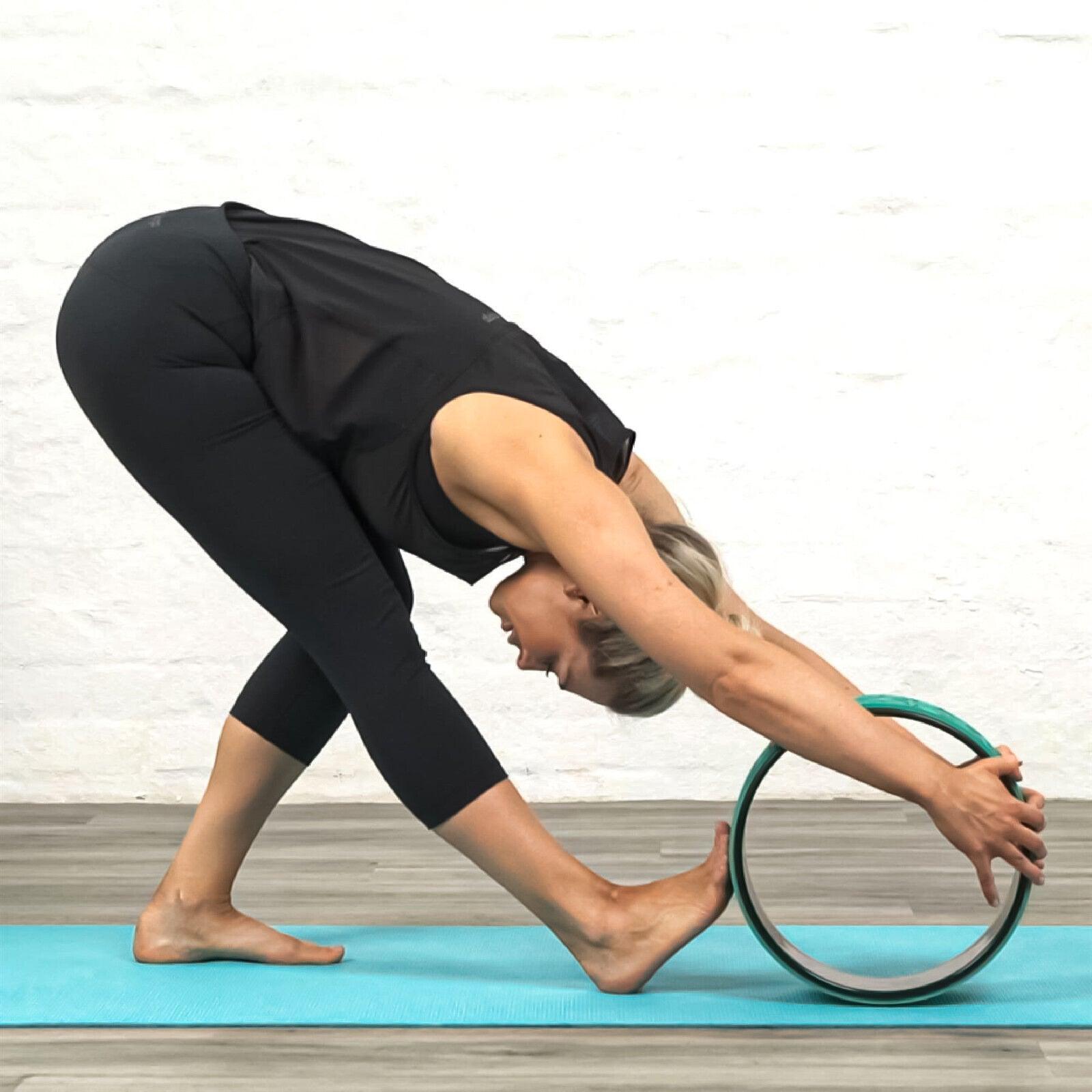 Yoga Wheels UK - Fitness Pilates Ring Stretch Roller Back Workout Home Gym Yoga & Pilates - Tophatter Daily Deals