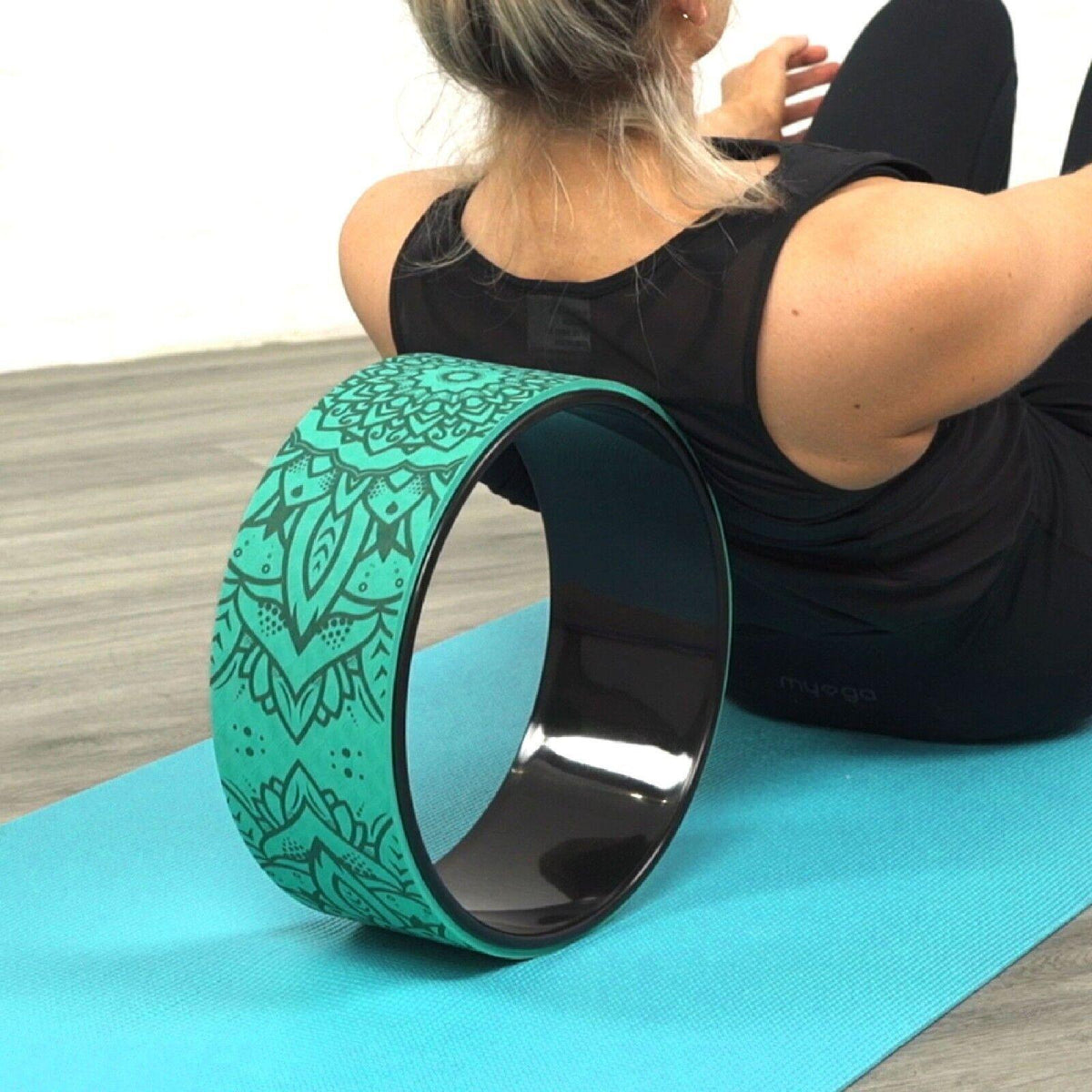 Yoga Wheels UK - Fitness Pilates Ring Stretch Roller Back Workout Home Gym Yoga & Pilates - Tophatter Daily Deals