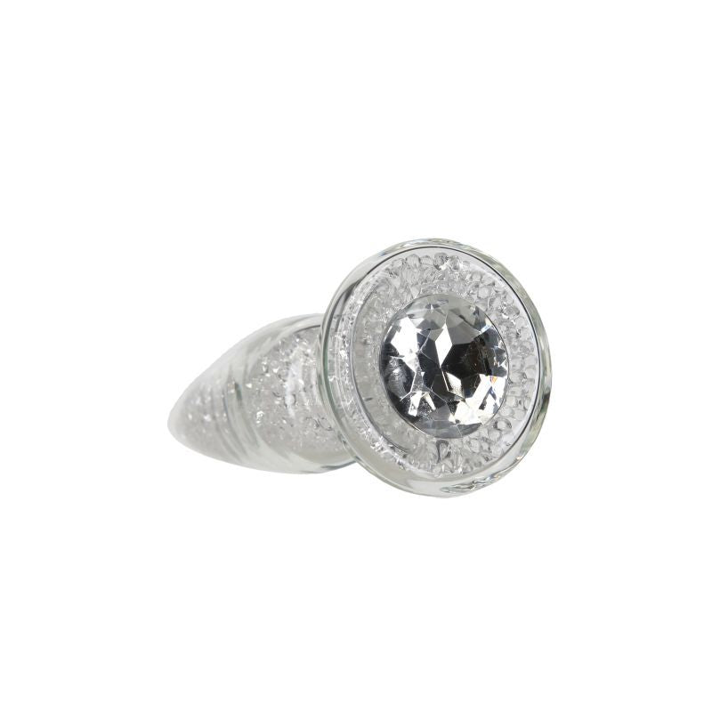 Pillow Talk Fancy Luxurious Glass Anal Plug w Clear Gem > Glass > Toys - Tophatter Daily Deals