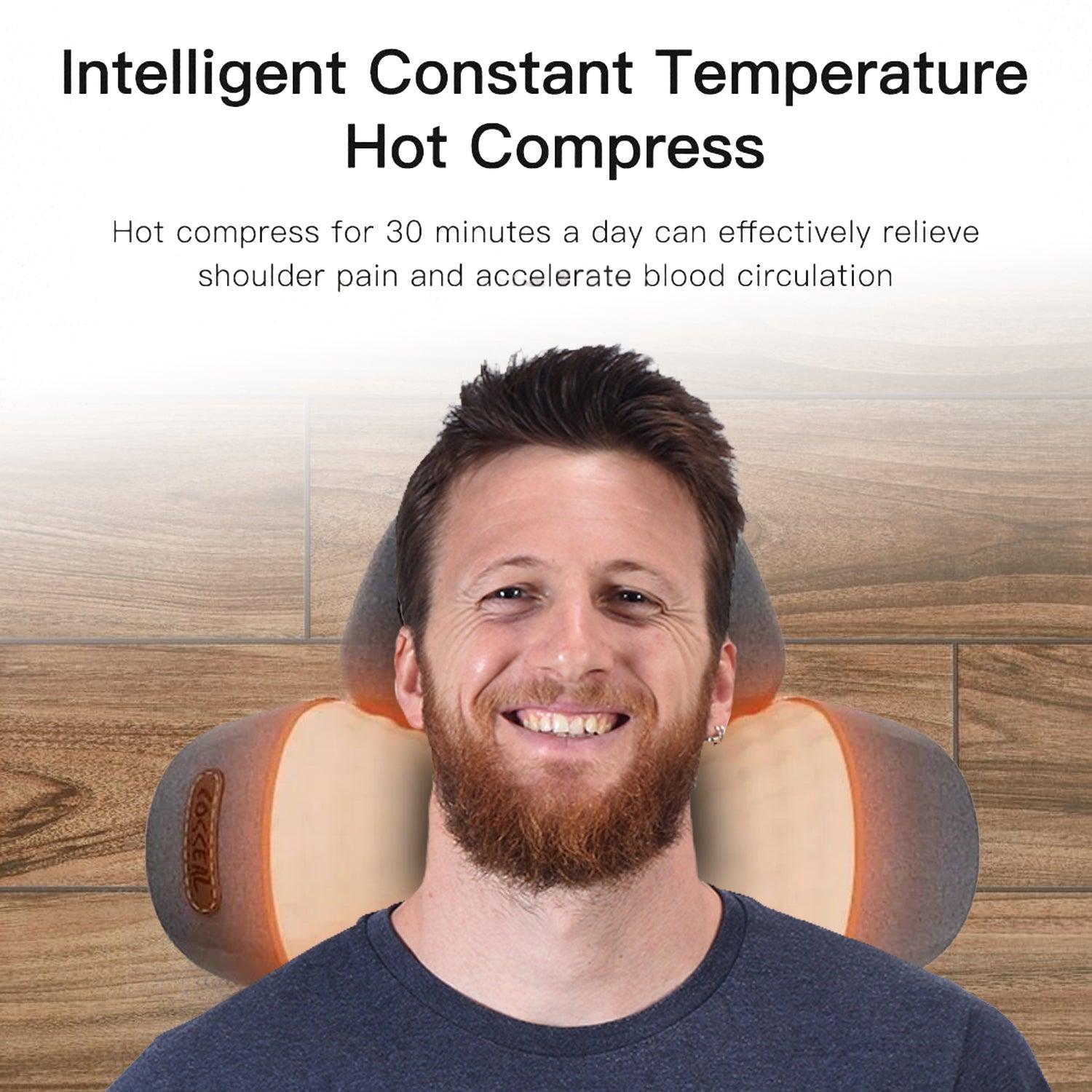 Neck Massager Pillow - 3 in 1 Neck And Shoulder Massager Memory Foam Back Massager Health & Beauty - Tophatter Daily Deals