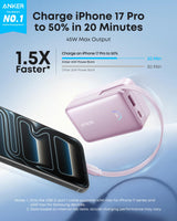 Anker Nano Power Bank (10K, 45W, Built-In Retractable USB-C Cable) Batteries & Power Accessories - Tophatter Daily Deals