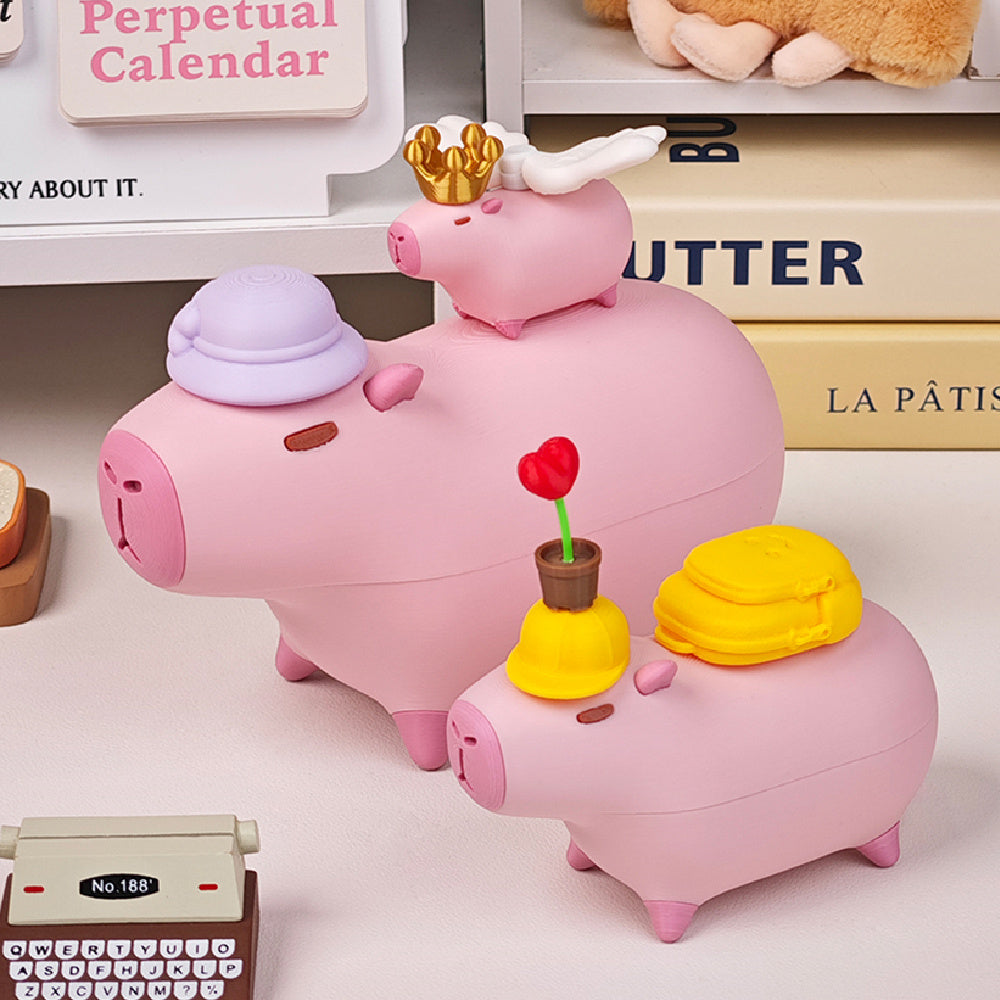 Pink Capybara Desktop Ornament Decor - Tophatter Daily Deals