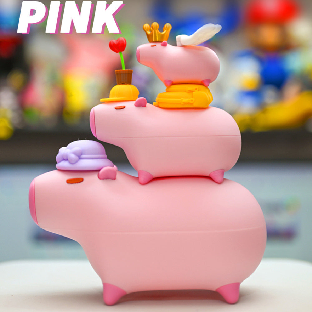 Pink Capybara Desktop Ornament Set A Decor - Tophatter Daily Deals