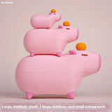 Pink Capybara Desktop Ornament Set B Decor - Tophatter Daily Deals