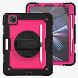 Heavy Duty iPad Case Rugged Tablet Cover With Hand Strap Pink - Tophatter Daily Deals