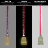 Blushing Rose Streak w/ Floating Bubbles in Clear Shaft Clear Lucite Walking Canes - Tophatter Daily Deals