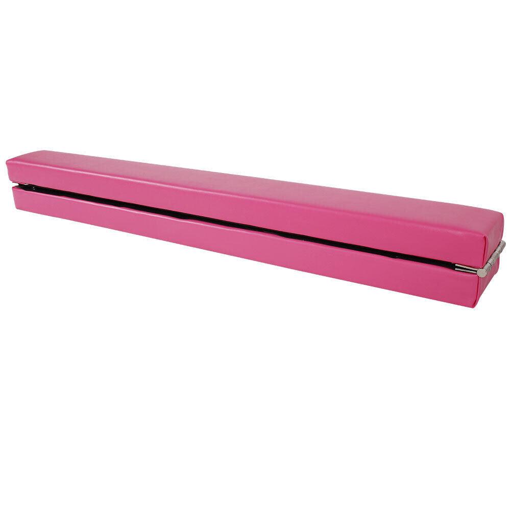 Gymnastic Beams for Home - Foldable Gymnastics Balance Beam 7FT Training Beam Portable Kids Adult Home Gym Pink Exercise & Fitness - Tophatter Daily Deals