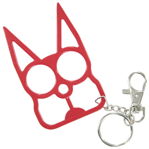 Cat Self Defensive Key Chain - Red Collectible Weapons - Tophatter Daily Deals