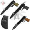 Gun-Shaped Spring Assisted Knife Black Pistol w/ Holster - asst. colors Knife-Assist - Tophatter Daily Deals