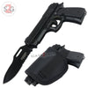 Gun-Shaped Spring Assisted Knife Black Pistol w/ Holster - asst. colors Knife-Assist - Tophatter Daily Deals