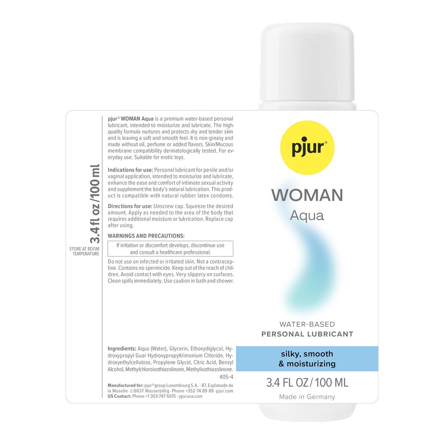 Pjur Woman Aqua Water-Based Lubricant 100ml Fragrance Free > Lube > Water Based - Tophatter Daily Deals