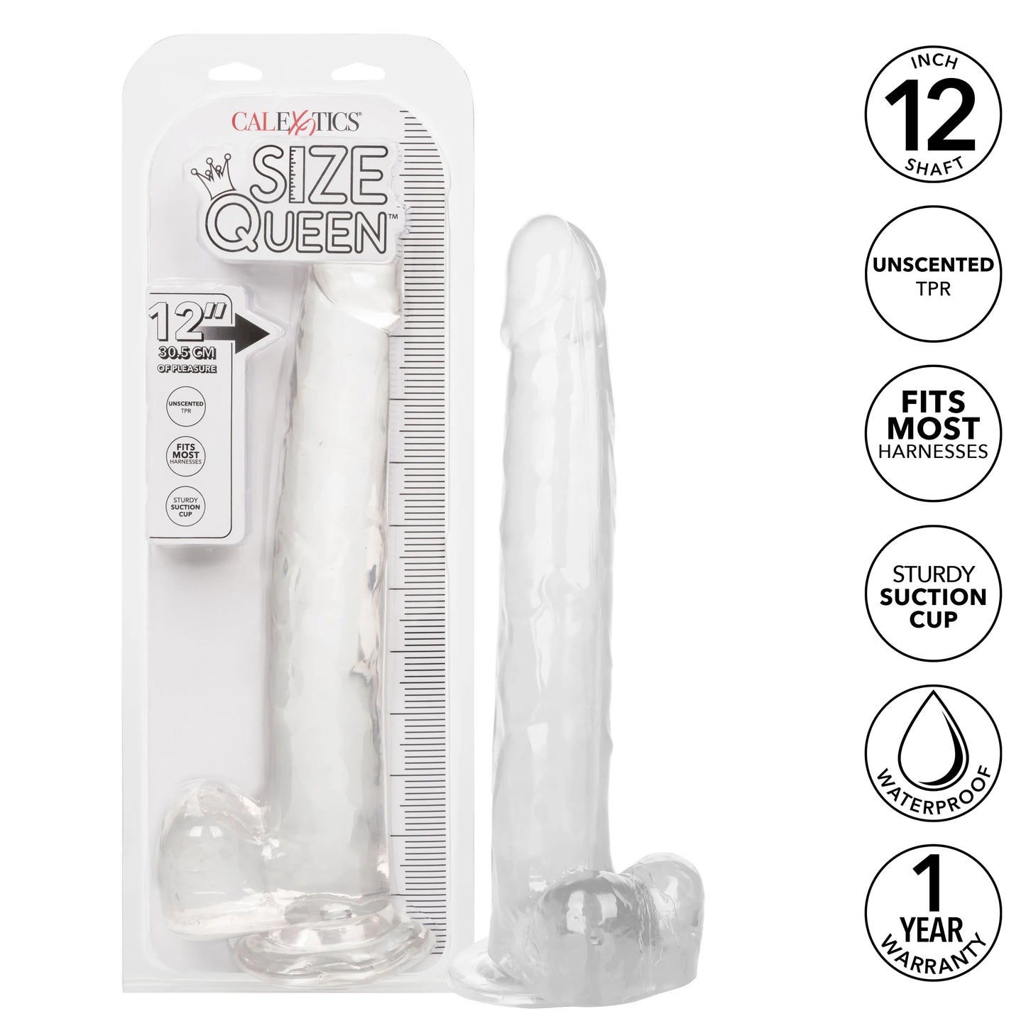 Size Queen 12 Inch Realistic Dildo – Firm 30.5 Cm Dildo > Dildos > Large Dildos - Tophatter Daily Deals