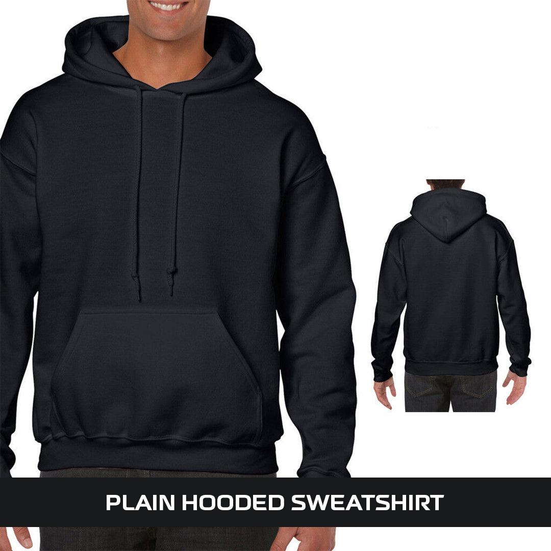Best Heavyweight Hoodie - Plain Hooded Sweatshirt Mens Womens Soft Heavyweight Hoodie Top Black Clothing - Tophatter Daily Deals