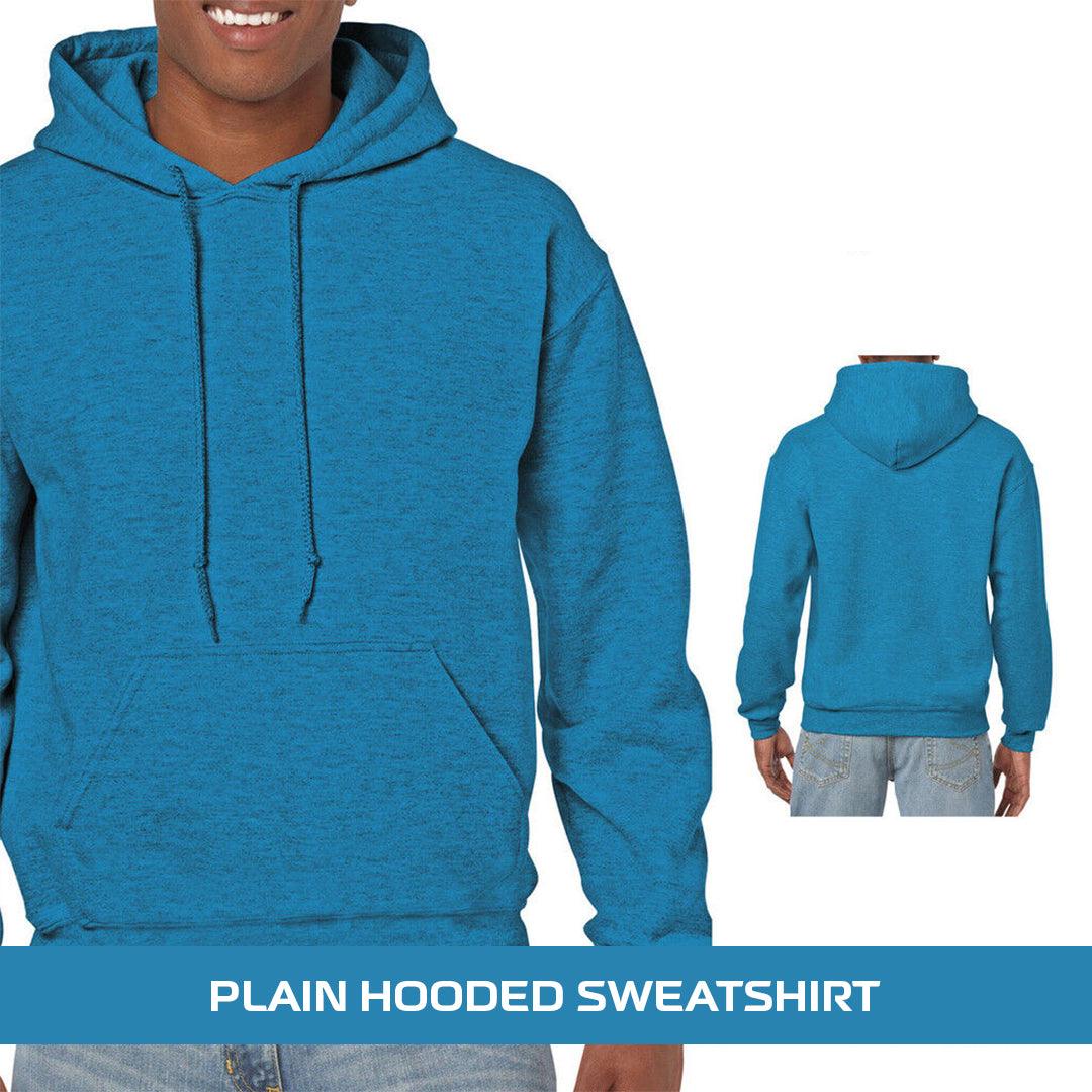 Best Heavyweight Hoodie - Plain Hooded Sweatshirt Mens Womens Soft Heavyweight Hoodie Top Blue Clothing - Tophatter Daily Deals