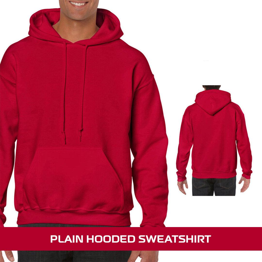 Best Heavyweight Hoodie - Plain Hooded Sweatshirt Mens Womens Soft Heavyweight Hoodie Top Red Clothing - Tophatter Daily Deals