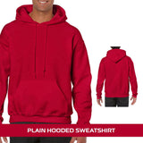 Best Heavyweight Hoodie - Plain Hooded Sweatshirt Mens Womens Soft Heavyweight Hoodie Top Red Clothing - Tophatter Daily Deals