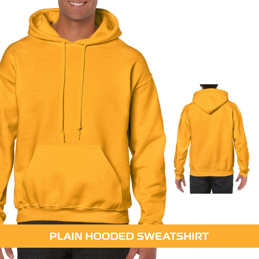 Best Heavyweight Hoodie - Plain Hooded Sweatshirt Mens Womens Soft Heavyweight Hoodie Top Yellow Clothing - Tophatter Daily Deals