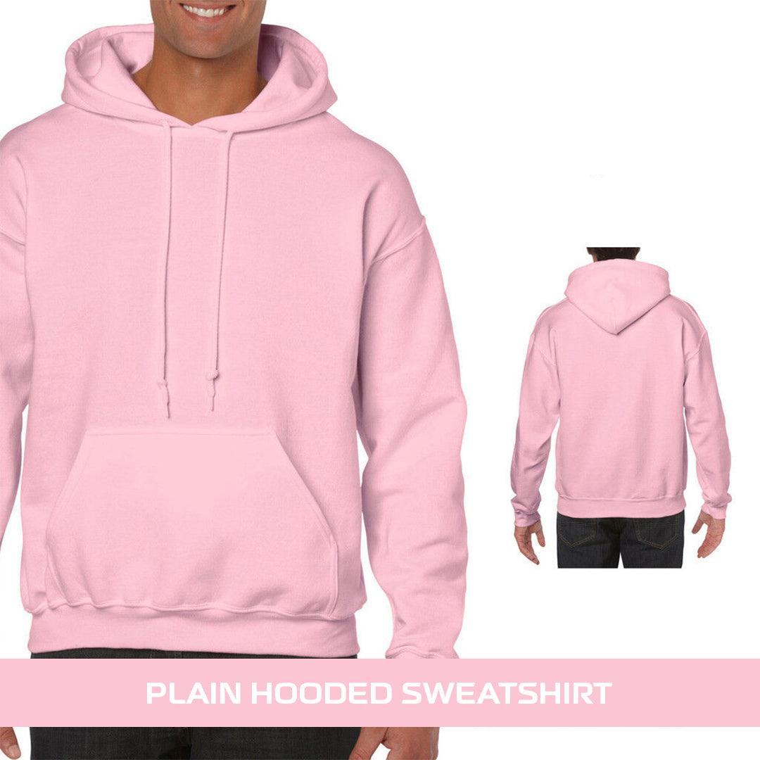 Best Heavyweight Hoodie - Plain Hooded Sweatshirt Mens Womens Soft Heavyweight Hoodie Top Pink Clothing - Tophatter Daily Deals