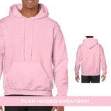 Best Heavyweight Hoodie - Plain Hooded Sweatshirt Mens Womens Soft Heavyweight Hoodie Top Pink Clothing - Tophatter Daily Deals