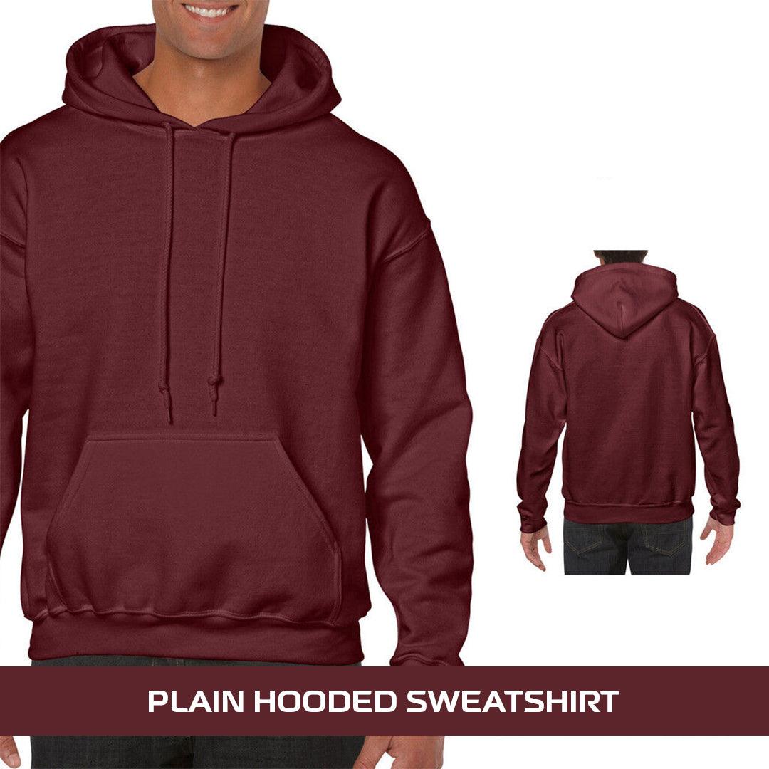 Best Heavyweight Hoodie - Plain Hooded Sweatshirt Mens Womens Soft Heavyweight Hoodie Top Clothing - Tophatter Daily Deals