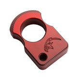 Single Finger G10 Fiberglass Plastic Brass Knuckles Red Brass Knuckles - Tophatter Daily Deals