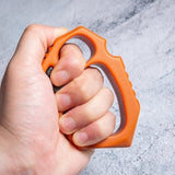 Orange Plastic Knuckle Duster - Cakra EDC Gadgets Brass Knuckles - Tophatter Daily Deals