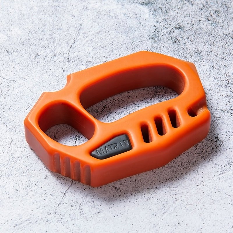 Orange Plastic Knuckle Duster - Cakra EDC Gadgets Brass Knuckles - Tophatter Daily Deals
