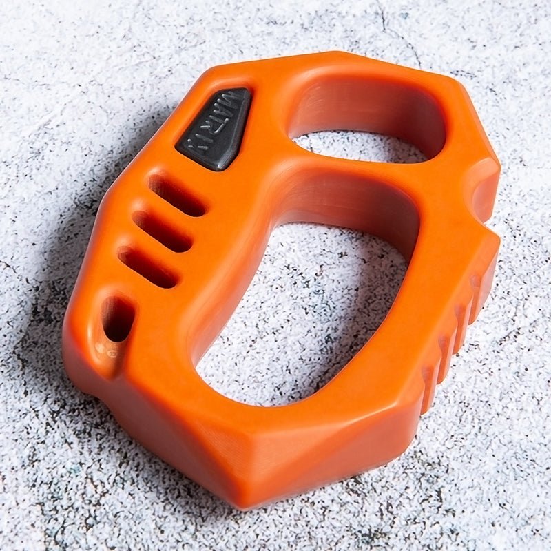 Orange Plastic Knuckle Duster - Cakra EDC Gadgets Brass Knuckles - Tophatter Daily Deals