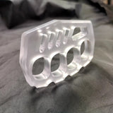 Defender No Metal PC Plastic Knuckle Duster Clear Brass Knuckles - Tophatter Daily Deals