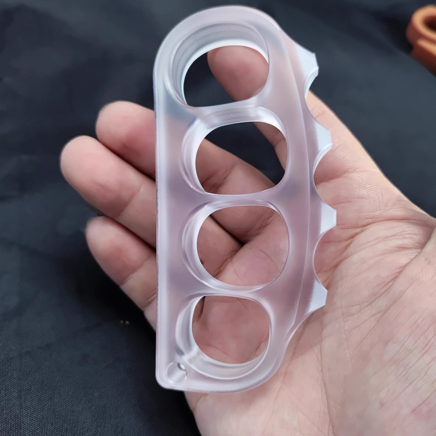 New Pea Pod Full PC Plastic Knuckles Self Defense Clear Brass Knuckles - Tophatter Daily Deals