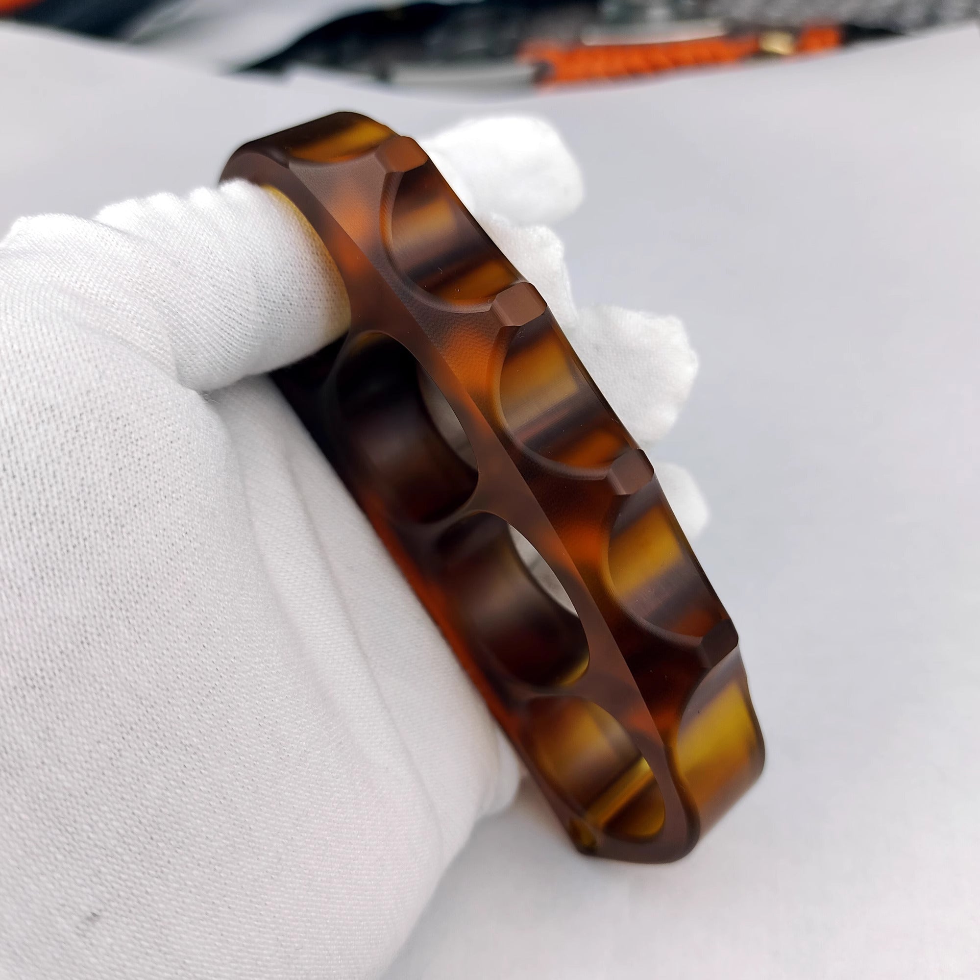 New Pea Pod Full PC Plastic Knuckles Self Defense Brass Knuckles - Tophatter Daily Deals