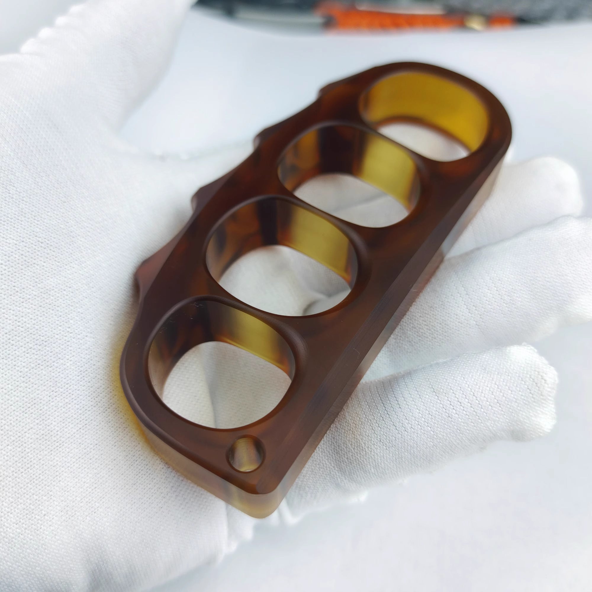 New Pea Pod Full PC Plastic Knuckles Self Defense Brass Knuckles - Tophatter Daily Deals