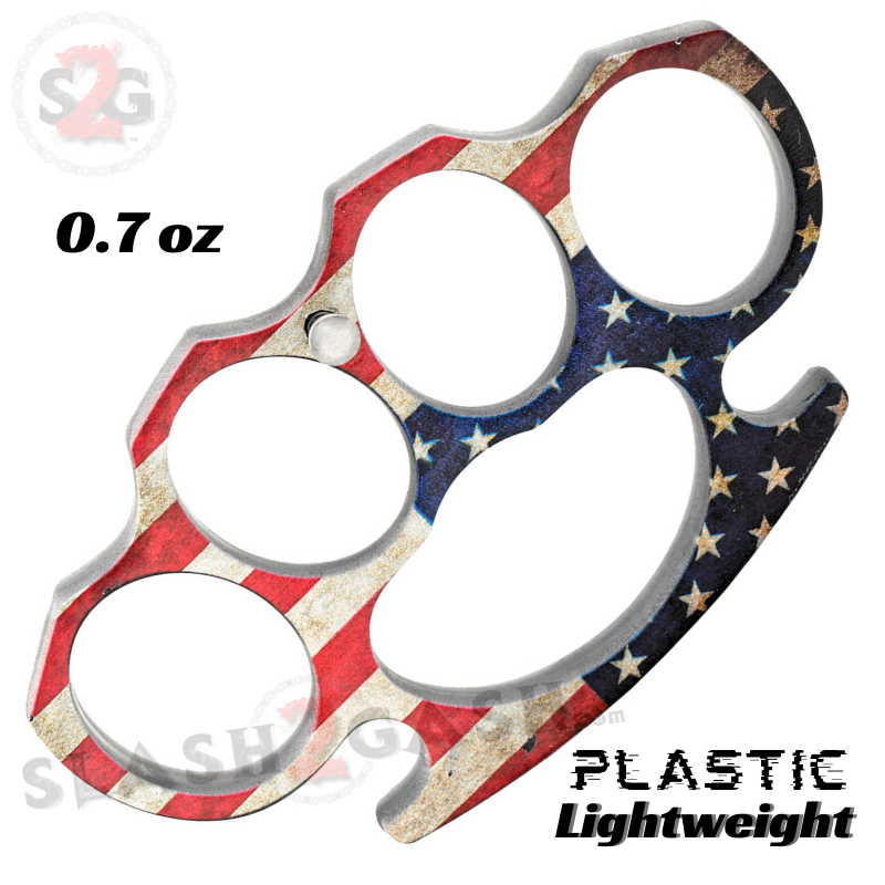 Plastic Knuckles Belt Buckle Duster Lightweight - American Flag Flag1 Belt Buckle - Tophatter Daily Deals