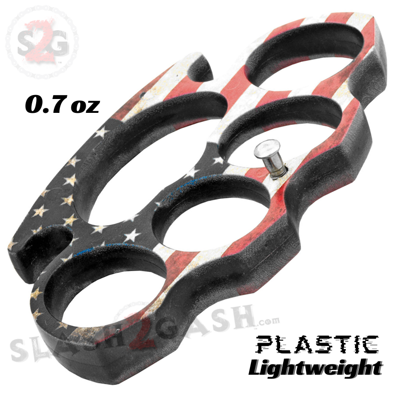 Plastic Knuckles Belt Buckle Duster Lightweight - American Flag Belt Buckle - Tophatter Daily Deals