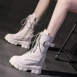 Platform Very High Heel Mid Calf Black White Shoes For Woman Women's Boots Footwear Half New Rock With Stylish Y2k Gothic - Tophatter Daily Deals