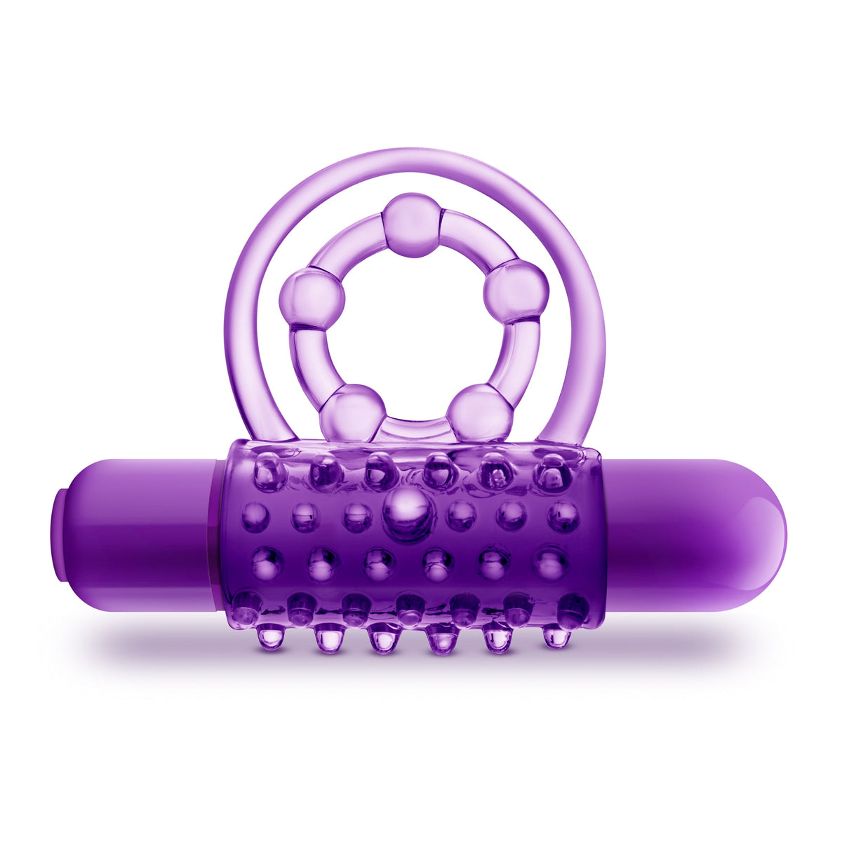 Play With Me The Player Vibrating Double Strap Cock Ring in Purple > Cock Ring > Vibrating - Tophatter Daily Deals